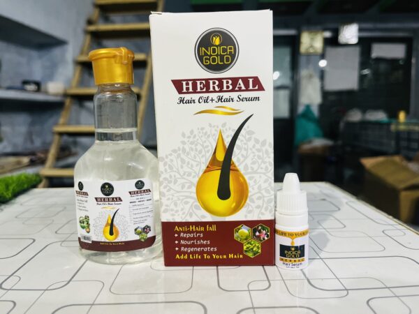 INDICA GOLD herbal Hair oil+ Vitamin E Serum