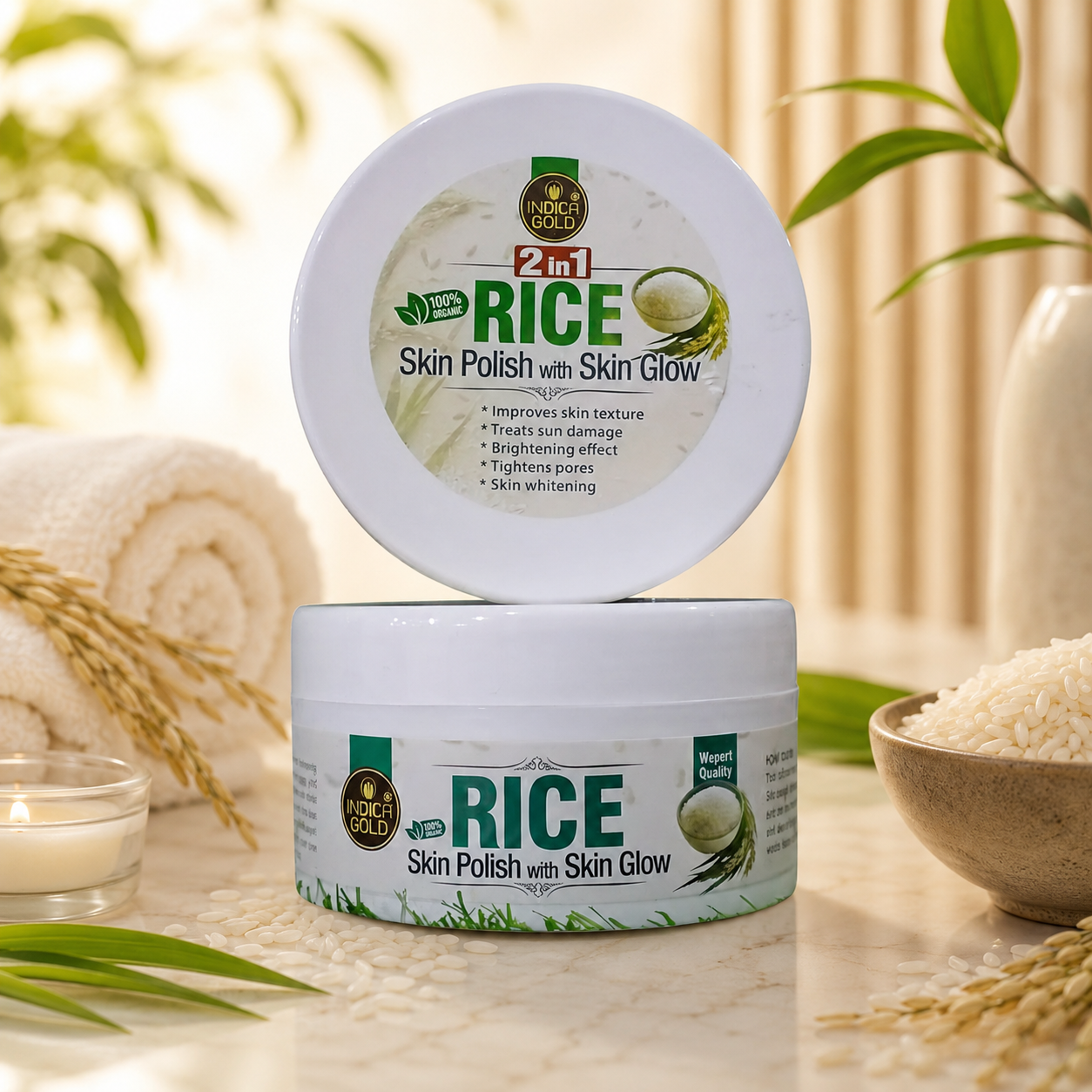 Rice skin polish Rice skin polish