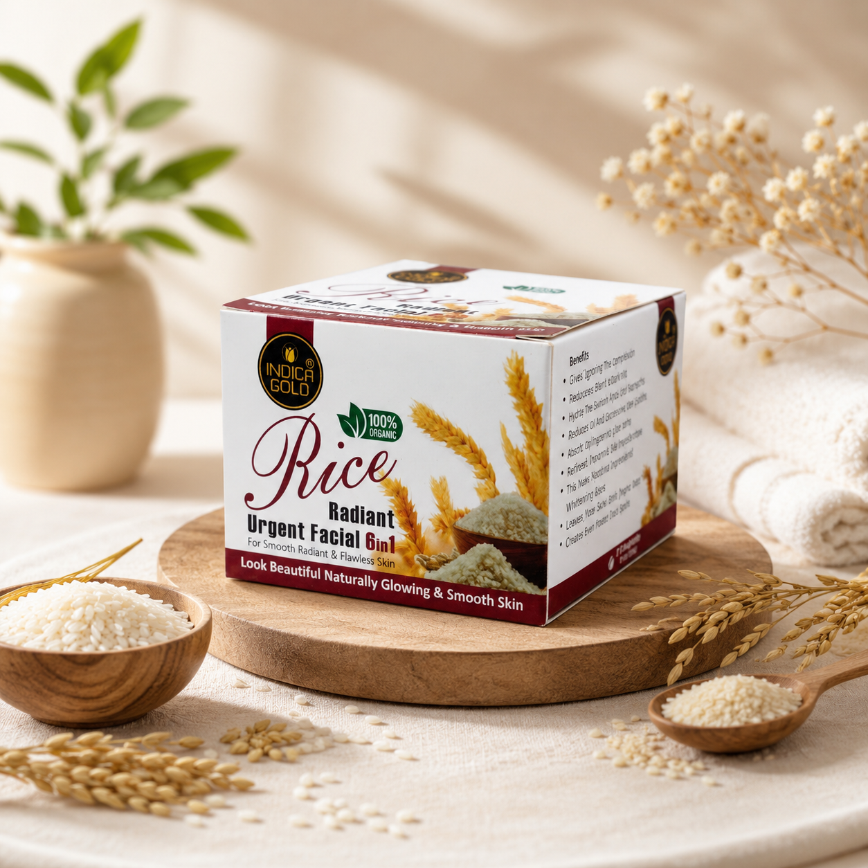 Rice skin polish