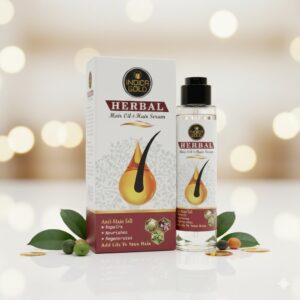 Indica Gold Herbal Hair Oil & Hair Serum for Anti Hair Fall and Hair Nourishment