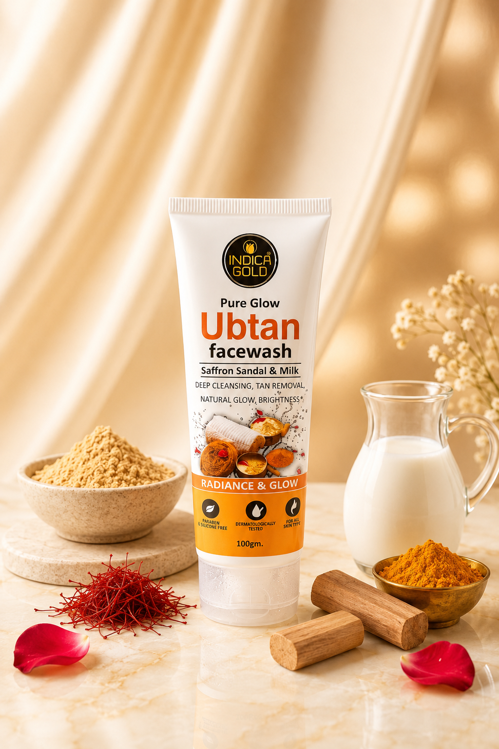 Natural glow face wash